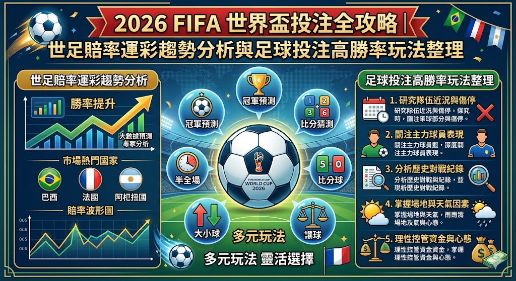 2026 FIFA世界盃投注全攻略