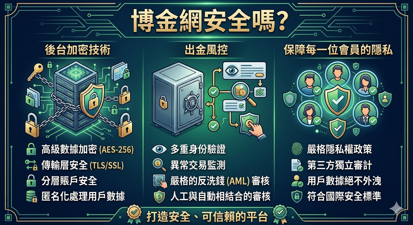 博金網安全嗎？解析其後台加密技術與出金風控，保障每一位會員的隱私